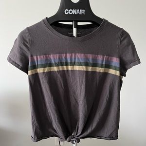 Cropped Shirt with Tie